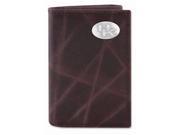 ZeppelinProducts UKY IWT2 WRNK BRW Kentucky Trifold Wrinkle Leather Wallet