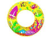 NorthLight Sea Fish Childrens Inflatable Swimming Pool Inner Tube Ring Float Yellow 24 in.