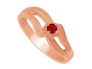 Fine Jewelry Vault UBNR81960P14R Amazingly Crafted Ruby Mother Ring in 14K Rose Gold