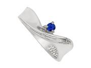 Fine Jewelry Vault UBNR81491W14S Amazingly Crafted Sapphire Mother Ring in 14K White Gold