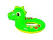 NorthLight Dinosaur Childrens Inflatable Swimming Pool Inner Tube Ring Green Orange 24 in.