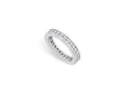 Fine Jewelry Vault UBAGSQ150CZ1602 One Half CT CZ Eternity Band in Sterling Silver 31 Stones