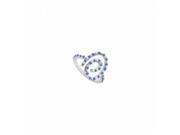 Fine Jewelry Vault UBF1141W14S 110RS4 Sapphire Ring 14K White Gold 0.50 CT Size 4
