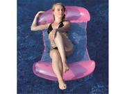 NorthLight 2 in 1 Mesh Inflatable Swimming Pool Lounger Float Pink White 61 in.
