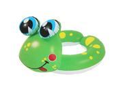 NorthLight Frog Childrens Inflatable Swimming Pool Split Ring Inner Tube Green Yellow 24 in.
