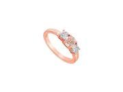 Fine Jewelry Vault UBJ2431P14DMG Morganite Diamonds Three Stone Engagement Ring 2 Stones