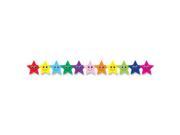 Hygloss Products HYX33655 Colorful Happy Stars Border Strips 12 Per Pack