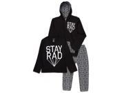 Silly Souls swb rad 18 12 18 Months Stay Rad Sweatsuit with Long Sleeve Onesie Black White