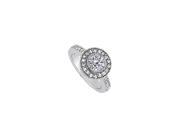 Fine Jewelry Vault UBNR84465AGCZ Cool Gift CZ Ring in 14K White Gold