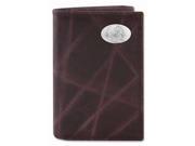 ZeppelinProducts FSU IWT2 WRNK BRW FSU Trifold Wrinkle Leather Wallet