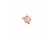 Fine Jewelry Vault UBLRBK24P14DCZ April Birthstone Diamond CZ Halo Engagement Rings in 14K Rose Gold 3.85 CT TGW 82 Stones