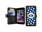 Coveroo Brigham Young Polka Dots Design on iPhone 6 Wallet Case