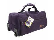 Creative Options 700 481 Creative Options Rolling E Tote 22.5 X13 X12.5 Purple Faux Suede