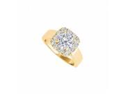 Fine Jewelry Vault UBNR50823EY14D Conflict Free Diamond Halo Ring 14K Yellow Gold