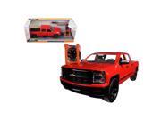 Jada 97227 2014 Chevrolet Silverado Pickup Truck Red Just Trucks with Extra Wheels 1 24 Diecast Model