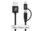 iXCC Apple MFi Certified 2in1 Micro USB to USB Cable with Lightning Adapter for iPhone 7 Plus 6s 6 S7 Edge and More
