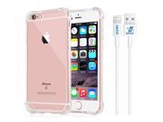 iXCC [Bundle] Apple iPhone 6 6s 4.7 Crystal Clear [Anti Shock] Case with 3 ft.. Apple MFi Certified Lightning Cable