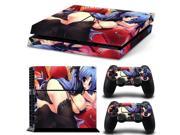 Cartoon Sexy Girl play 4 Vinyl Decal Skin Stickers For play station 4 Console PS4 Games 2Pcs Stickers For ps4 accessories