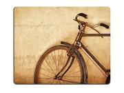 Gaming Mousepad Old fashioned rusty bicycle near the grunge wall 10 x 11