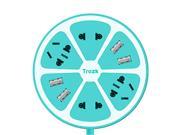 Trozk Multifunction Charging Power Strip 4 Outlet 4 USB Charger Hub Intelligent Socket Line Board Green Yellow Pink Blue