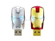 Hot Iron Man Face USB Flash Drives Memory Storage Pendrives USB 2.0 High Speed 64GB 32GB 16GB 8GB 4G Thumbdrive Card Stick Gift