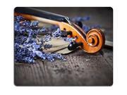 Gaming Mousepad composition with violin and lavender 9 x 10