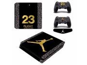 NO.23 Flight Basketball Logo Vinyl Cover Decal PS4 Slim Skin Sticker for Sony PlayStation 4 Slim Console 2 Controllers Skins