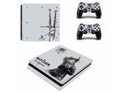 The Witcher Ps4 Slim Skin Stickers For Playstation 4 Slim PS4 Slim Console 2 Pcs Vinyl decal Skin Stickers for Controller