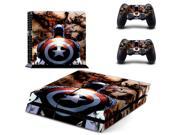 Captain America Ps4 console Cover For Playstaion 4 Console PS4 Skin Stickers 2Pcs Controller Protective Skins accessory