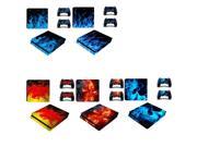 Vinyl Game Skin Sticker Bright Flame Series For Playstation 4 Decal Cover Sticker For PS4 Gaming Console 2 Controller
