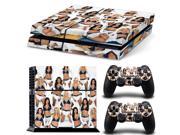 Cheerleading girls sticker for playstation 4 for ps4 skin PVC vinyl cover for ps4 console and dualshock 4 skin for ps4 sticker