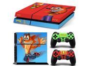 Crash Bandicoot Decal Skin Sticker For Sony Playstation 4 For PS4 Console 2 Controllers