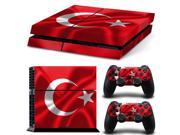 Flag of Turkey Skin Sticker for PS4 System Playstation 4 Console with 2 Controller Skins