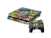Fashion Cool Graffiti Sticker Decal Super Slim Skins For Sony for PS4 Playstation 4 Console 2 Controller Stickers