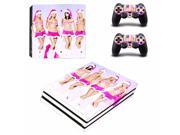 Christmas Girl PS4 Pro Skin Sticker For Sony Playstation 4 PRO Console protection film and 2Pcs Controller Skins