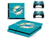 NFL Miami Dolphins PS4 Skin Sticker Decal Vinyl For Sony PS4 PlayStation 4 Console and 2 Controller Stickers