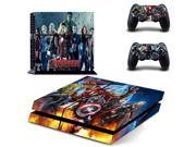 The Avengers PS4 Skin Sticker For Sony Playstation 4 Console protection film and Cover Decals Of 2 Controller