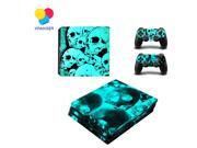 Skull Head Vinyl Skin Sticker Protector For Sony Playstation 4 Pro Game Console+2PCS Controller Skin Decal Cover For PS4 Pro Skull Head Vinyl Skin Sticker Protector For Sony Playstation 4 Pro Game Console+2PCS Controller Skin Decal Cover For PS4 Pro