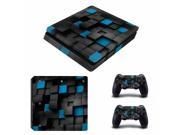 Creatives Black Blue Box Painted Vinyl Game Protective Skin Sticker For Playstation 4 Sticker For PS4 Console 2 Controller