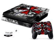 Biohazard Umbrella Sticker Cover Wrap Protector Skin For Sony PS4 Playstation 4 Console Controller Xmas Dustproof Decorate