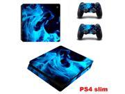 Blue Style Decal Skin Ps4 Slim console Cover For Playstaion 4 Console PS4 Slim Skin Stickers 2Pcs Controller Protective Skins