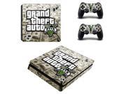GTA 5 PS4 Slim Skin Stickers Wrap for Sony PlayStation 4 Slim Console and 2 Controllers Decorative Skins
