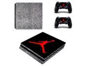 Jordan Basketball Air Logo PS4 Slim Skin Sticker Decal For Sony PS4 PlayStation 4 Slim Console and 2 Controllers Stickers