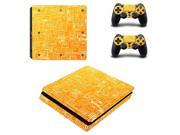 Golden grain PS4 slim Skin Stickers Vinyl Decal For Sny Playtation 4 slim console and 2pcs Controllers Skin
