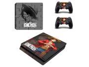 Japan Anime One Piece Luffy PS4 Slim Skin Sticker Decal For Sony PS4 PlayStation 4 Slim Console and 2 Controllers Stickers