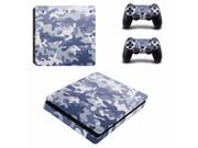 Ps4 Slim Skin Stickers For Playstation 4 Slim PS4 Slim Console 2 Pcs Vinyl decal Skin Stickers for Controller Grey camouflage