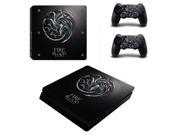 Fire and Blood PS4 Slim Skin Sticker Decal For Sony PS4 PlayStation 4 Slim Console and 2 Controllers Stickers