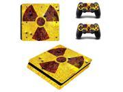 PS4 Slim The radiation Skin Sticker Decals Designed for PlayStation4 Slim Console and 2 controller skins