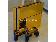 Gold Glossy Decal Skin Sticker for Playstation 4 PS4 Console Controllers
