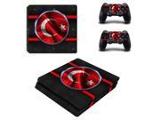 Turkey National Flag PS4 Slim Skin Sticker Decal For Sony PS4 PlayStation 4 Slim Console and 2 Controllers Stickers